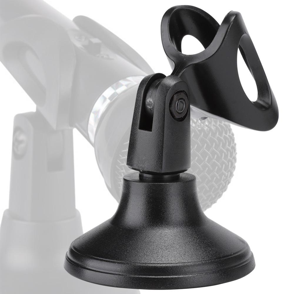 Adjustable Desktop Mini Microphone Stand Stable Base Mic Clip Mount  Online Meetings