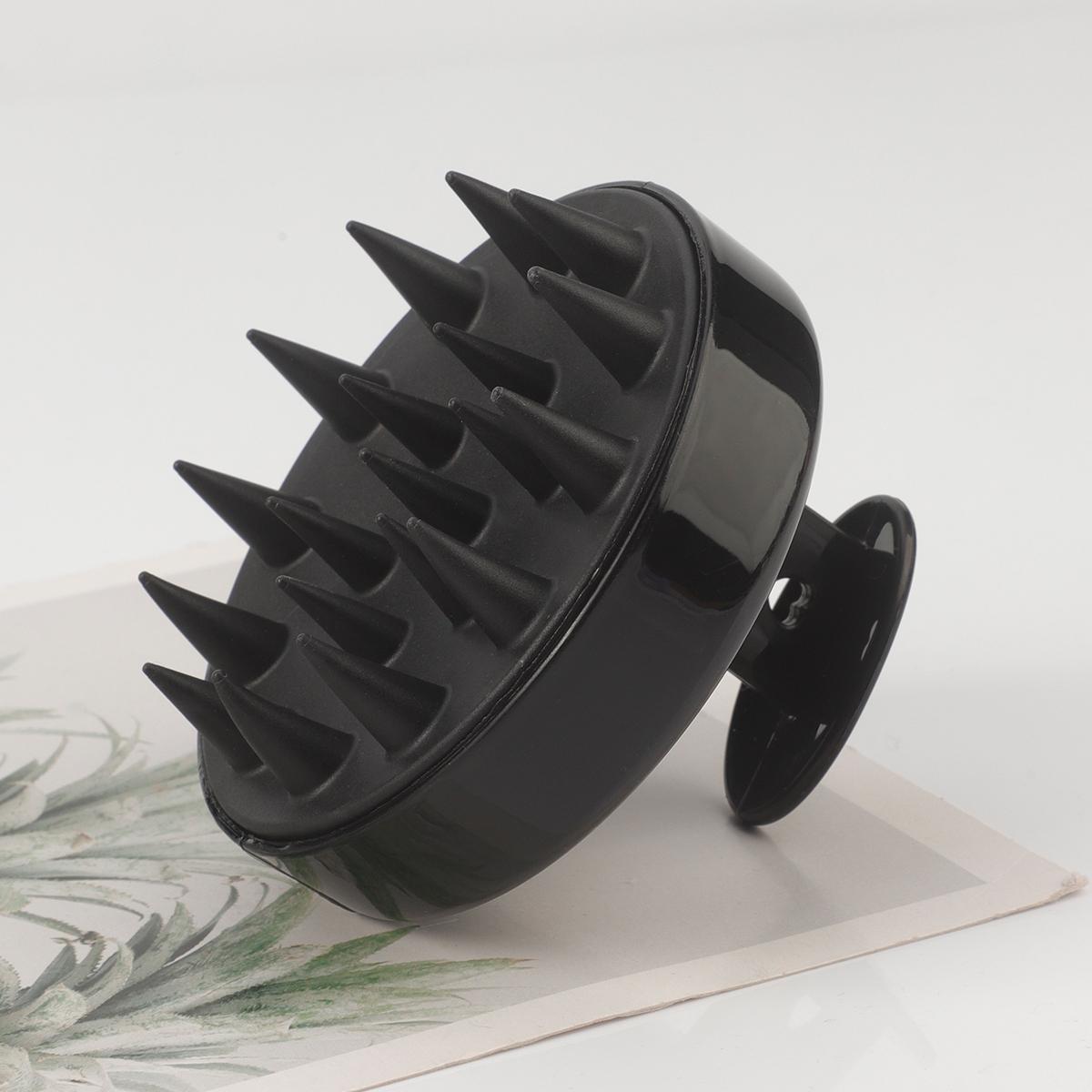 

1pc ilicone Shampoo Brush Head Scalp Massage Comb Hair Washing Comb Body Massage Brush Bath Shower Brush Salon Hairdressing Tool чёрный