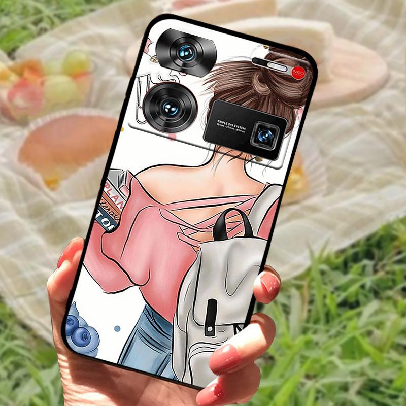 Shockproof Funda For ZTE Nubia Z60 Ultra Case Silicon Black Soft Bumper for Nubia Z60 Ultra Phone Cases Z60Ultra Cartoon Shell