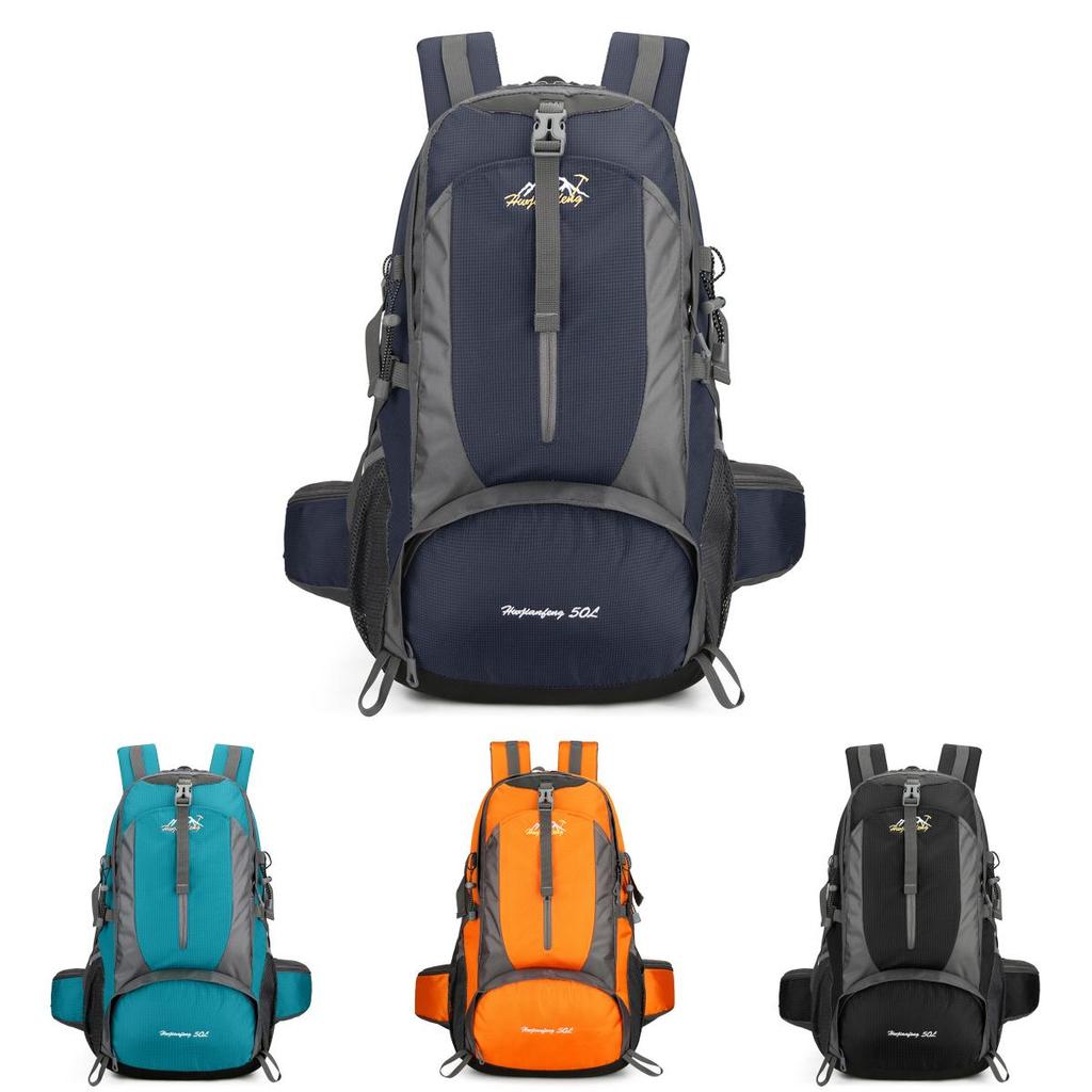 Outdoor Peak Hiking Backpack Waterproof Polyester Breathable Antibacterial For Camping Travel