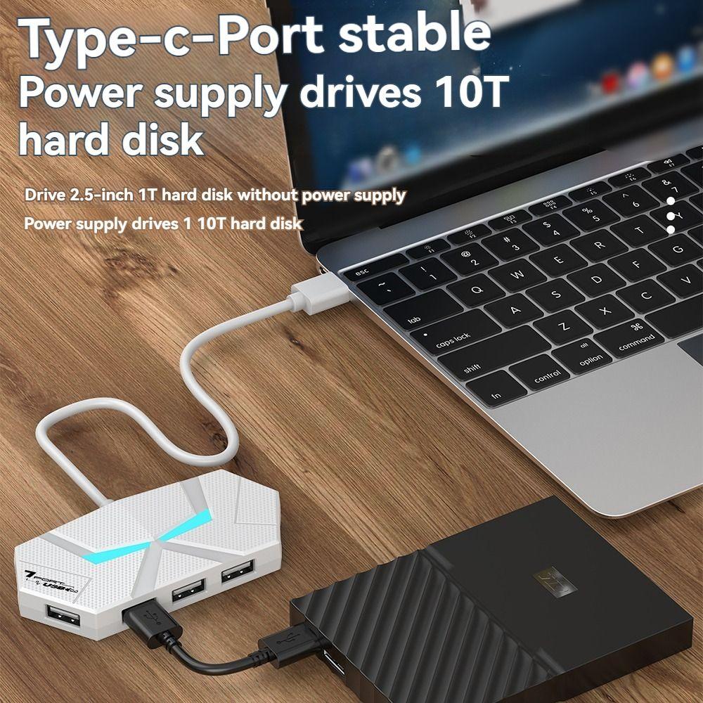 4/7 Ports USB Splitter Adapter Type C USB 3.0 HUB Splitter USB Docking Station  Laptop Computer