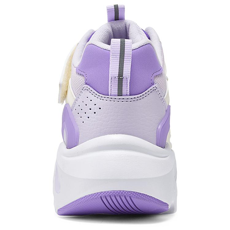 Skechers Girls Synthetic Leather Versatile Low-Top Casual Shoes Kids sneaker White Purple 319250L-WLPR