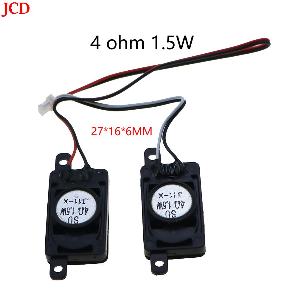 

JCD 1 pair Notebook Speaker Horn 1.5W 4R 2716 1627 Loud speaker 4 ohms 1.5 Watt 4R 1.5W 27*16MM thick 6MM with terminal wire
