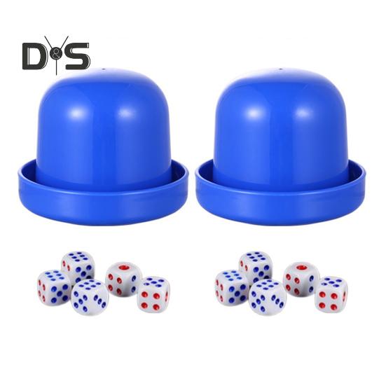 2 set Tärningskopp med bas 10 pricktärningar Kraftig Manuell Skakkopp Vuxna Familjekväll Bar Fest Spel Drickande Brädspel Kasinoutrustning