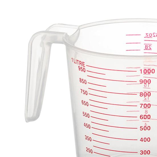 1000ML Plastic Measuring Cup with Handle Spout Precise Scale BPA Free Cooking Baking