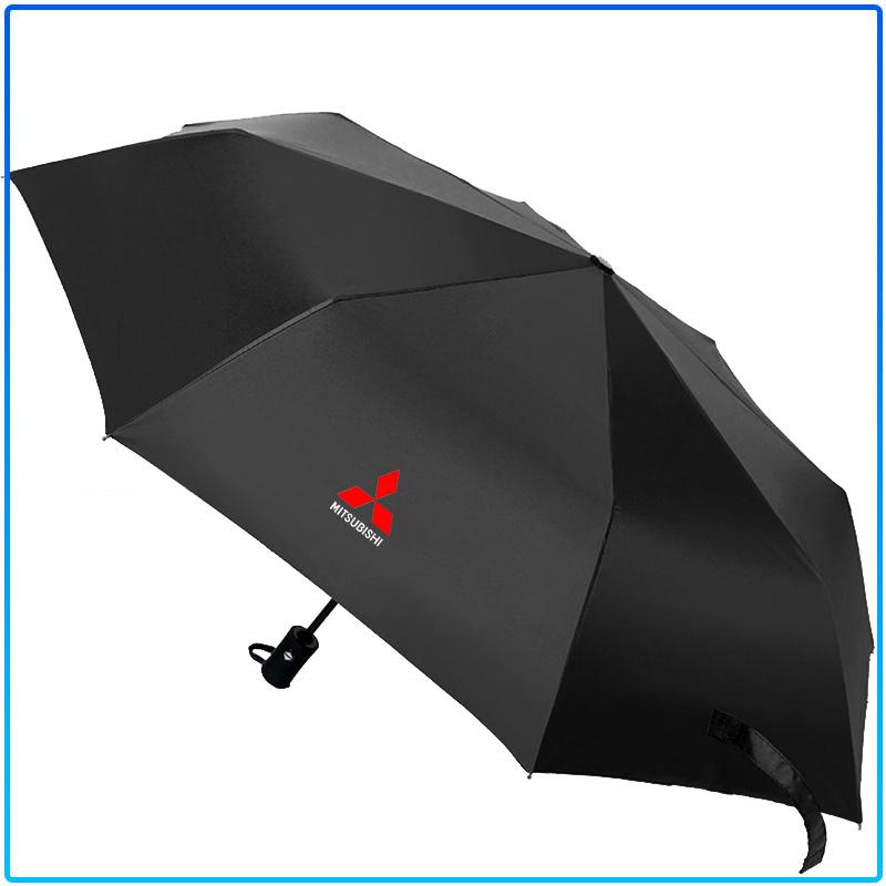 1Pcs Windproof Rain Fully Automatic Compact 3 Folding Umbrella Car Accessories For Mitsubishi Lancer 7 I200 Pajero Montero Sport Outlander ASX Mirage