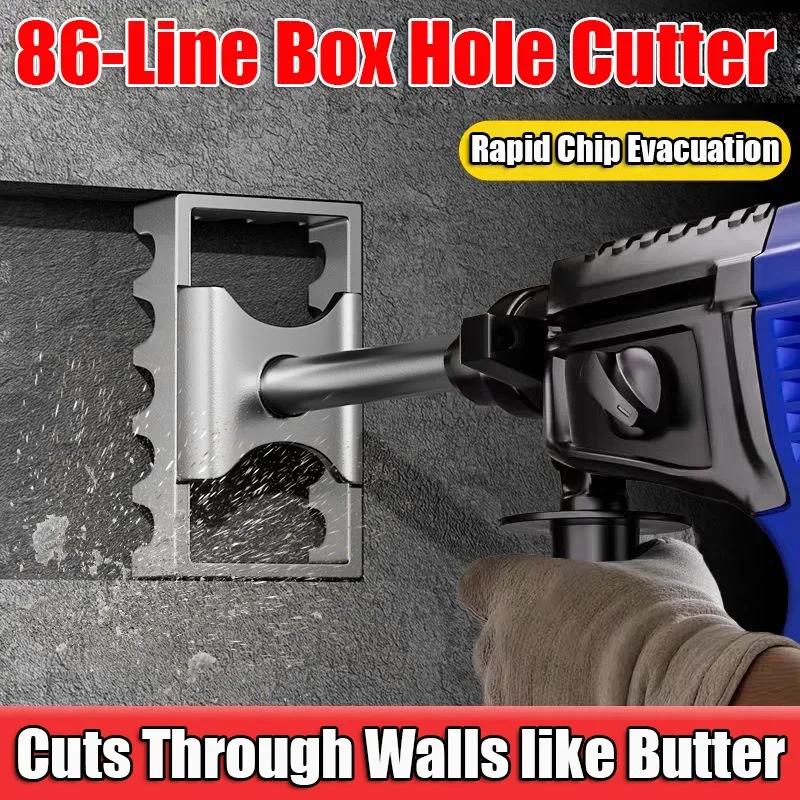 1PC Square Hole Drill Bit / Electric Hammer Hole Enlarging Tool - For Plumbers & Electricians, Accessories for Wall Slotting