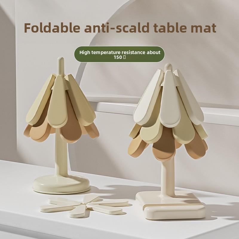 

Маленька підставка під гаряче у формі дерева, нековзка, термостійка кухонна підкладка для обідніх столів, сучасний мінімалістичний дизайн 3 pcs Square Base