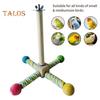 Spinning Birds Stand Perch Toy 360 Degree Rotation Wooden Exercise Wheel Parrot Perch Cage Accessories for Parakeets Budgies Lovebirds Finch Conure