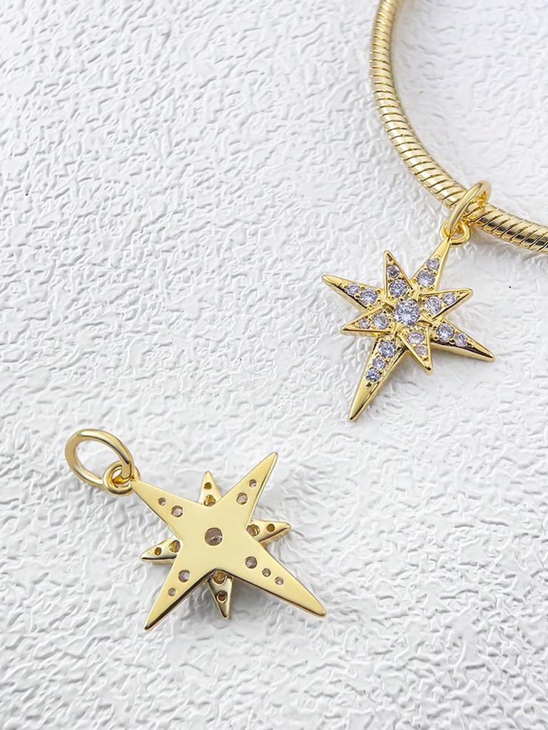 Copper Plated Original Charms Starry Sky Moonbeads Fit Bracelet Women'S Jewelry Gift