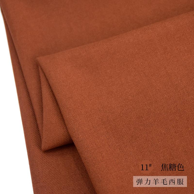 Woolen Thick Little Stretch Fabric DIY Sewing Suits Blazer Pants Autum Winter Worsted Elastic Wool Fabrics 420G/M Stoff