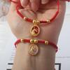 2026 Horse Year Lucky Red Rope Bracelet Chinese Style Zodiac Horse Braided Bracelet Women Fashion Jewelry