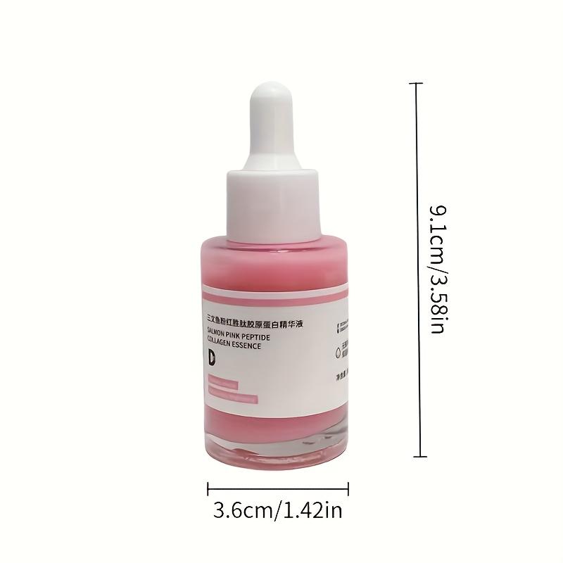 Salmon Pink Peptide Collagen Serum Brighten Dull Skin Fast Absorption Facial Essence Lightweight Formula