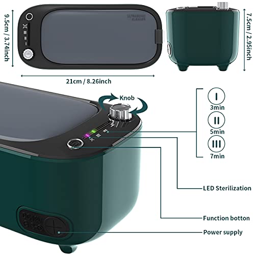 Ultrasonic Cleaner (US Standard) - 400ml - 45KHz - Green GZ-CS01A