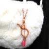Jennifer Women's Glove Holder & Bag Charm, Pink Gold, F