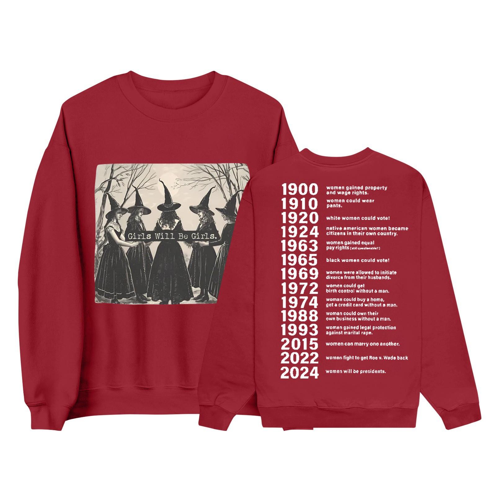 

Женская мода, женская легкая толстовка с длинным рукавом, свитер с рисунком колледжа M винный