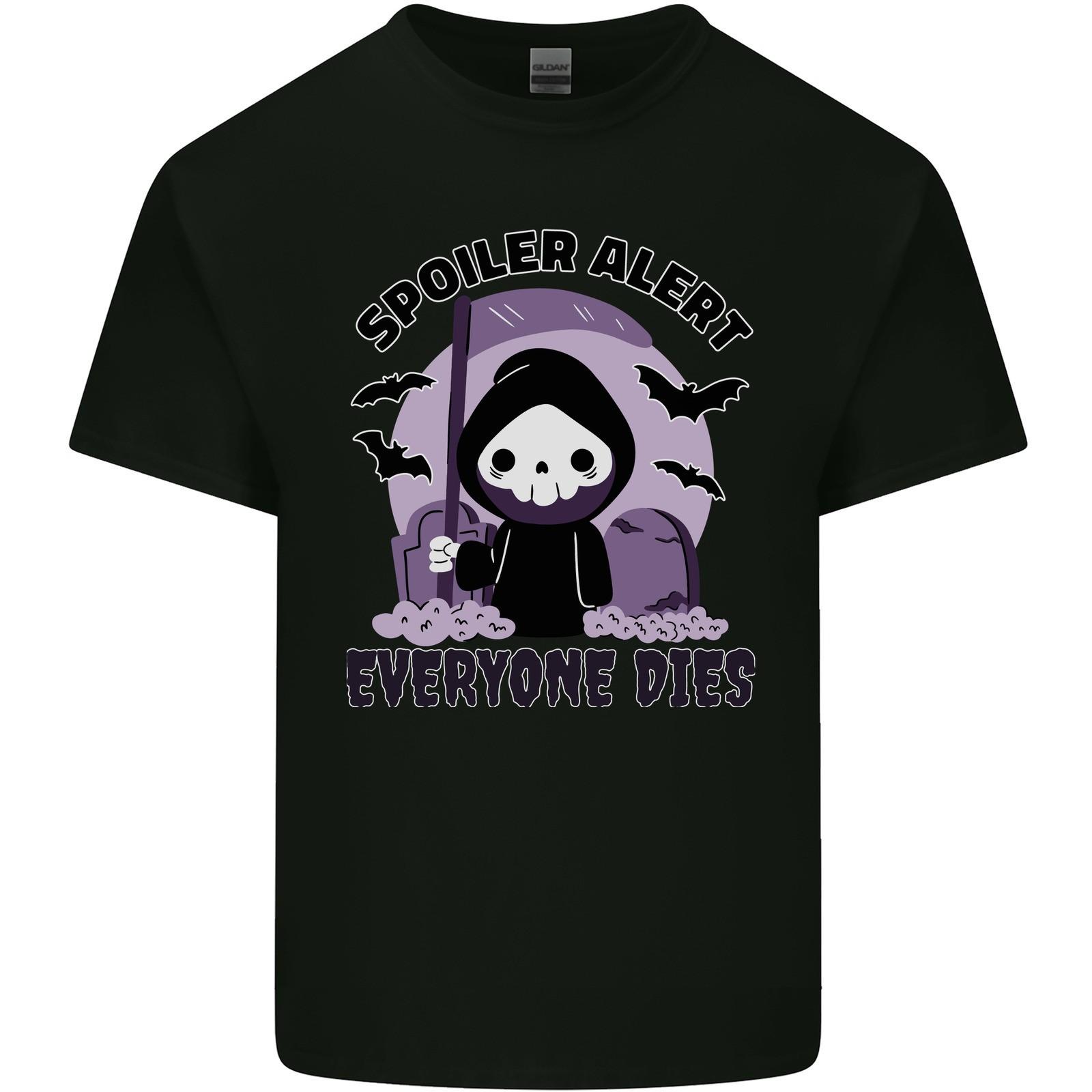 Funny Grim Reaper Movie Spoiler Halloween Mens Light Cotton T-Shirt S разноцветный