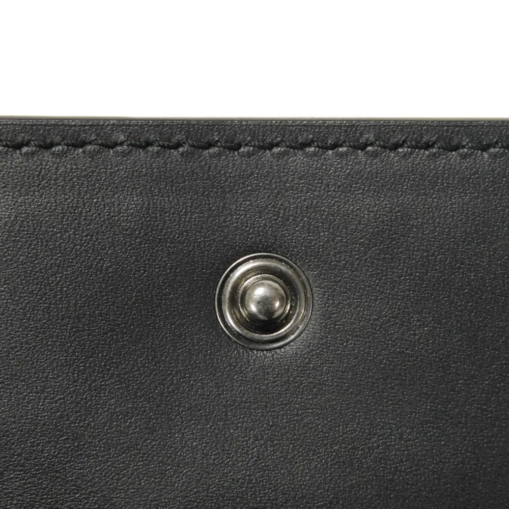 Used Guccissima 6-ring keychain (138093 7949) with double G embossing (9539) in black. Unisex. from Japan AUTHENTIC