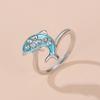 Blue Marine Animal Themed Rings Polished Interior Process Strong Wear