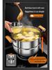 **Two-Layer Anti-Scald Handle Stainless Steel Steamer Pot**