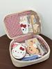 Strawberry Plush Makeup Bag: Large Capacity Travel Essential for Women