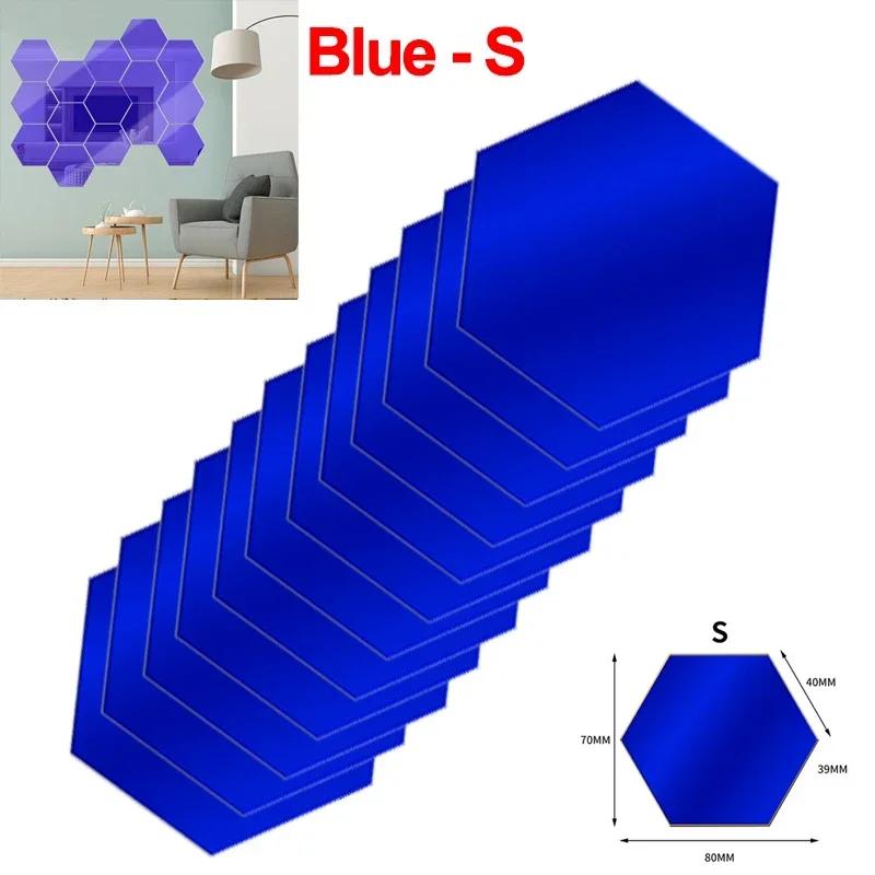 

3D шестиугольные зеркальные настенные наклейки DIY настенные зеркала наклейки съемные самоклеящиеся эстетические мозаичные плитки наклейки для украшения дома 48Pcs