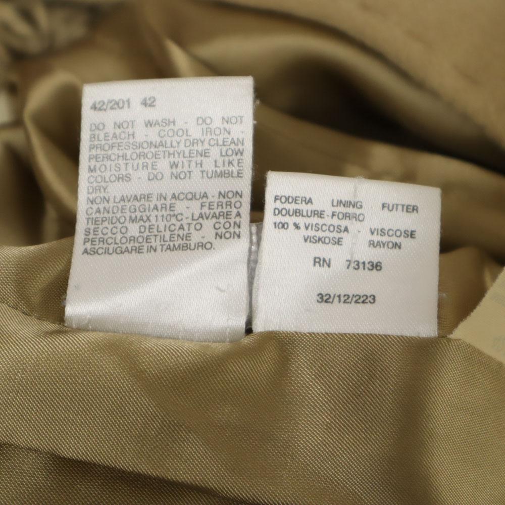 Sportmax Made In Italy Wool Blend Long Coat 42 Beige With Belt Women Used
