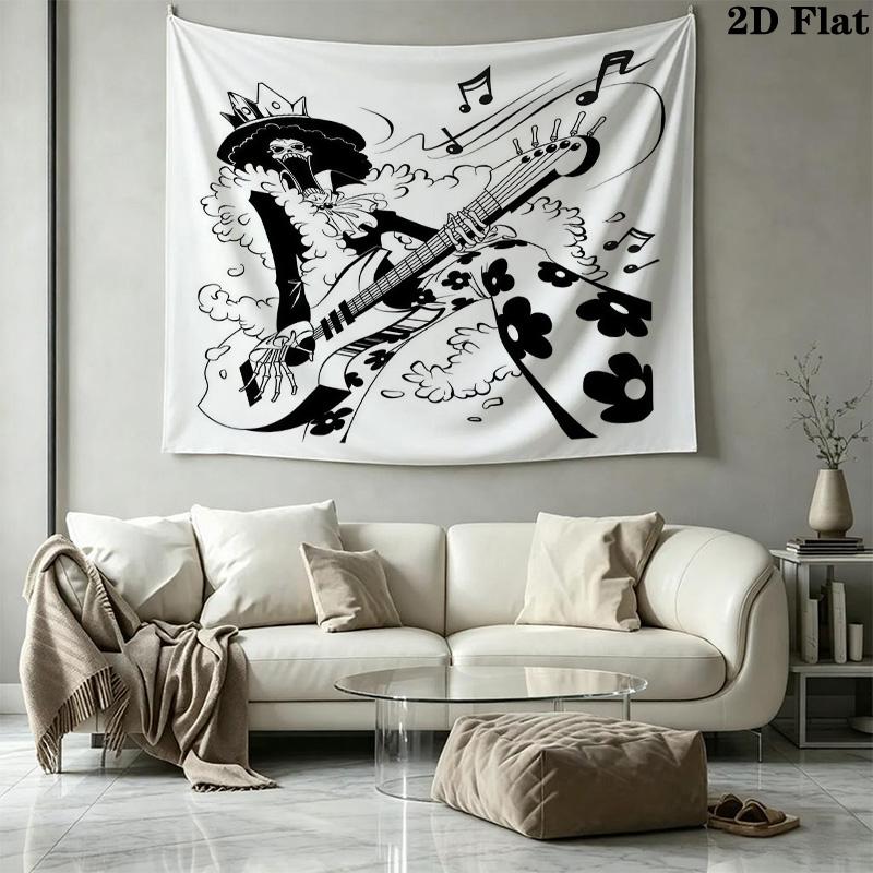 One Piece Brooke Wall Tapestry Aesthetic Wall Hanging Printed Fabric Blanket Decorative Tapestries For Bedroom Living Room Home Decor
