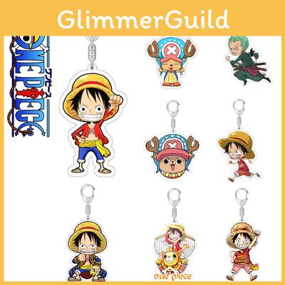 Hohe Qualität One Piece Film Red Ruffy Zorro Schlüsselanhänger Taschenanhänger Doppelseitig Acryl Spielzeug Figur Geschenk