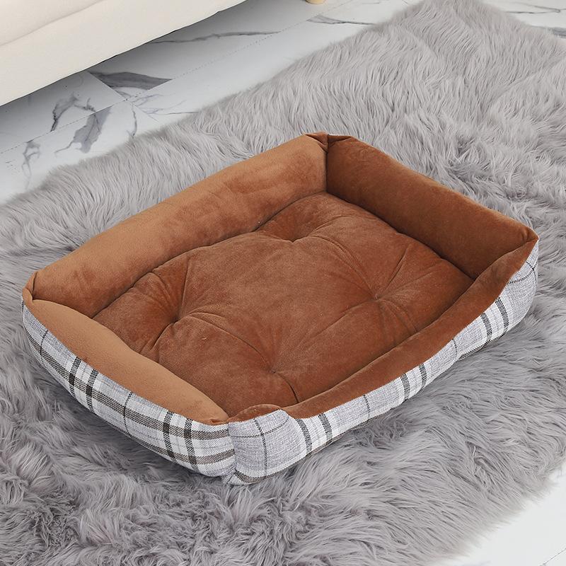 Warm Dog House Soft Nest Pet Large Dog Bed Baskets Fall Winter Kennel For Cat Washable House Puppy Supplies, Suitable For Winter