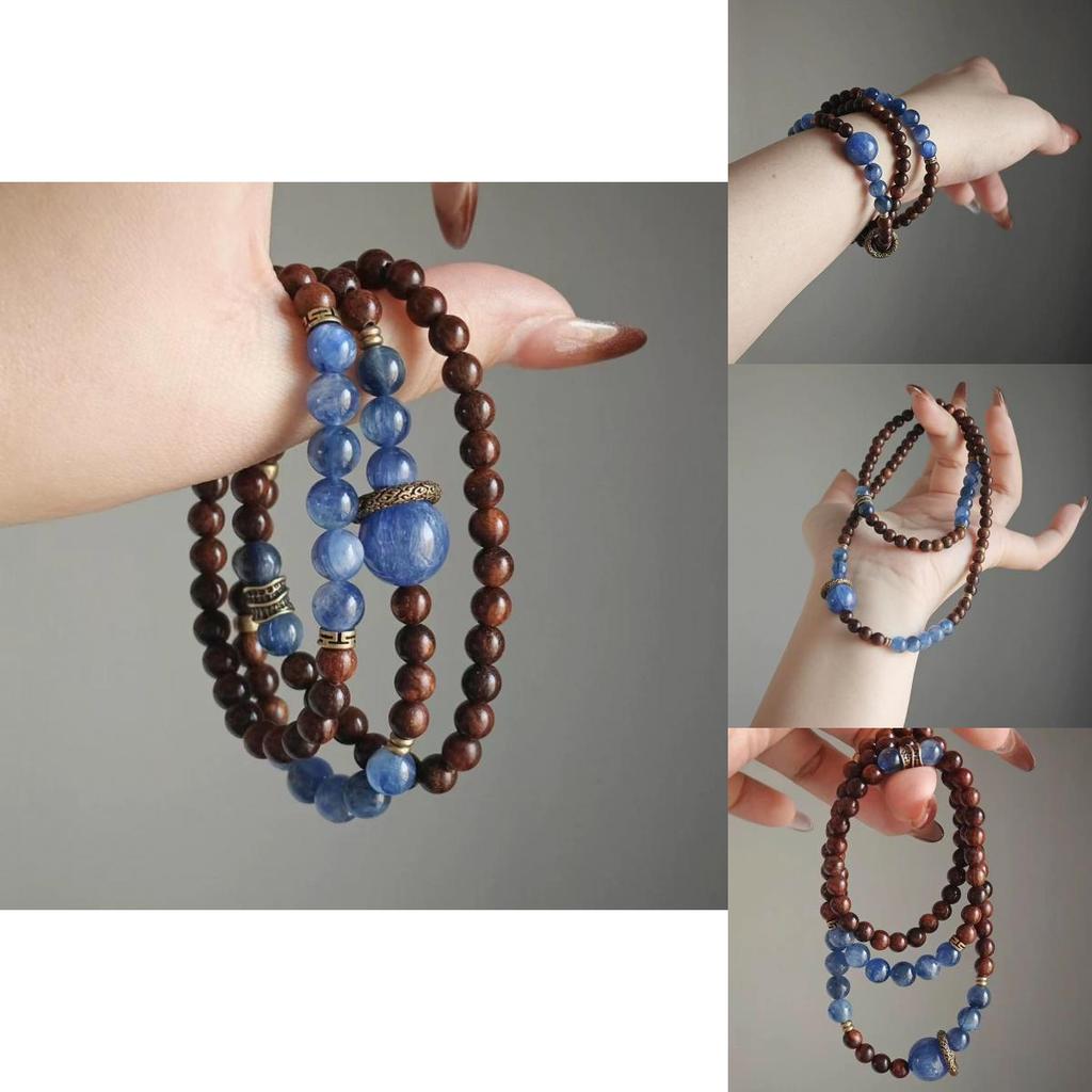 Stylish Sandalwood Bracelet Artisanal New Chinese Cultural Design For Men And Women