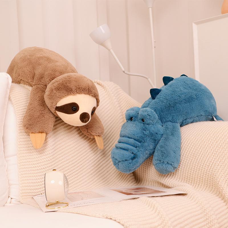 Wolula Lazy Series Tierpuppen Fauler Waschbär Fuchs Faultier Krokodil Plüschtier Großes Kissen Mädchen