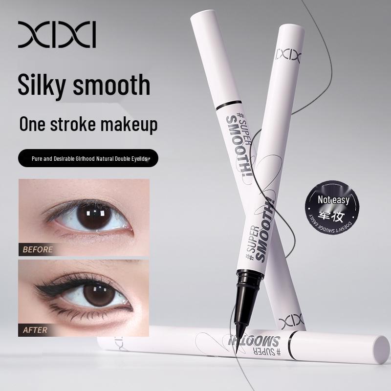xixi Ultra-Fine Waterproof Eyeliner Pen: Smooth, Sweatproof, Smudge-Proof Liquid with Thin Tip for Precision