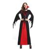 Halloween Vampire Witch Dress Goth Witch Costume Black and Red Temperament Muse Queen Costume
