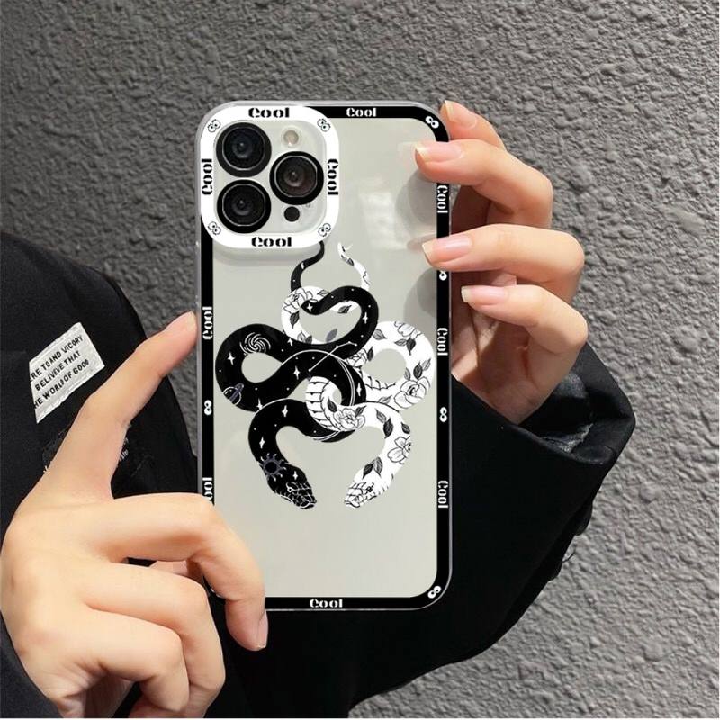 Snake Flower Snake Painting Phone Case for iPhone 11 12 13 Mini Pro Max 14 Pro Max Case shell