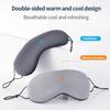 Ice Silk Warm and Cool Dual Use Eye Cover Adjustable Eye Patch Sleeping Eye Mask  Travel