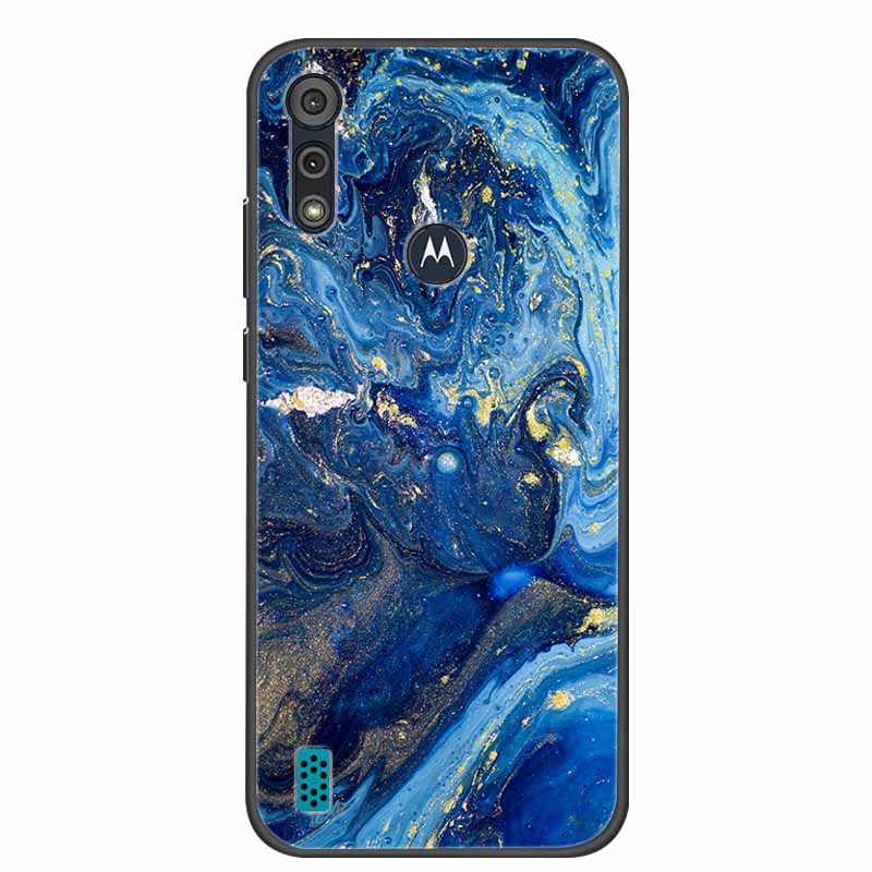 Phone Case for Motorola Moto E6i / E6s 2020 Shockproof Soft Silicone TPU Back Cover for Moto E6s 2020 E 6S 6i Cases Marble Print