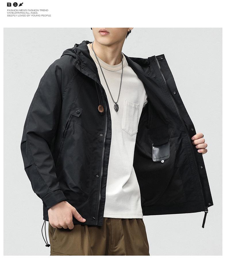 Men's 2025 Military Green Waterproof Windbreaker Jacket - Spring/Autumn Style