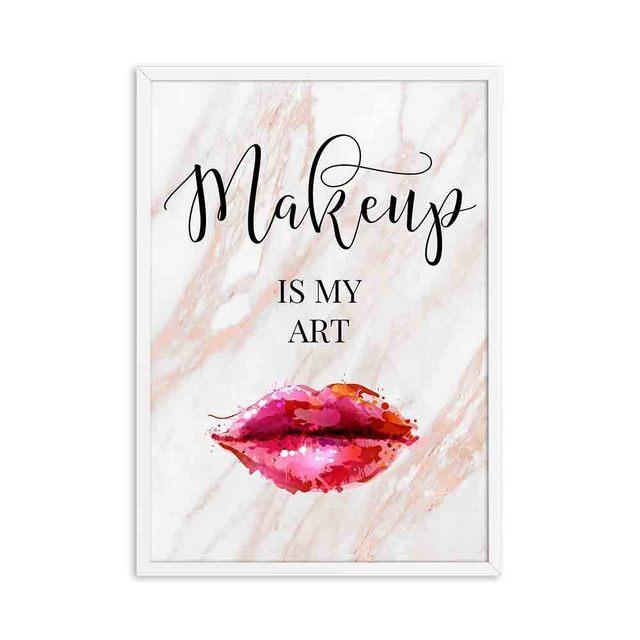 Nordische Mode Leinwand Make-up Zitat Wimpern Augenbrauen Lippen Marmor  Malerei Kunst Poster Druck Wandbild fr Wohnzimmer Dekoration gnstig  kaufen  Preis, kostenloser Versand, echte Bewertungen mit Fotos  Joom