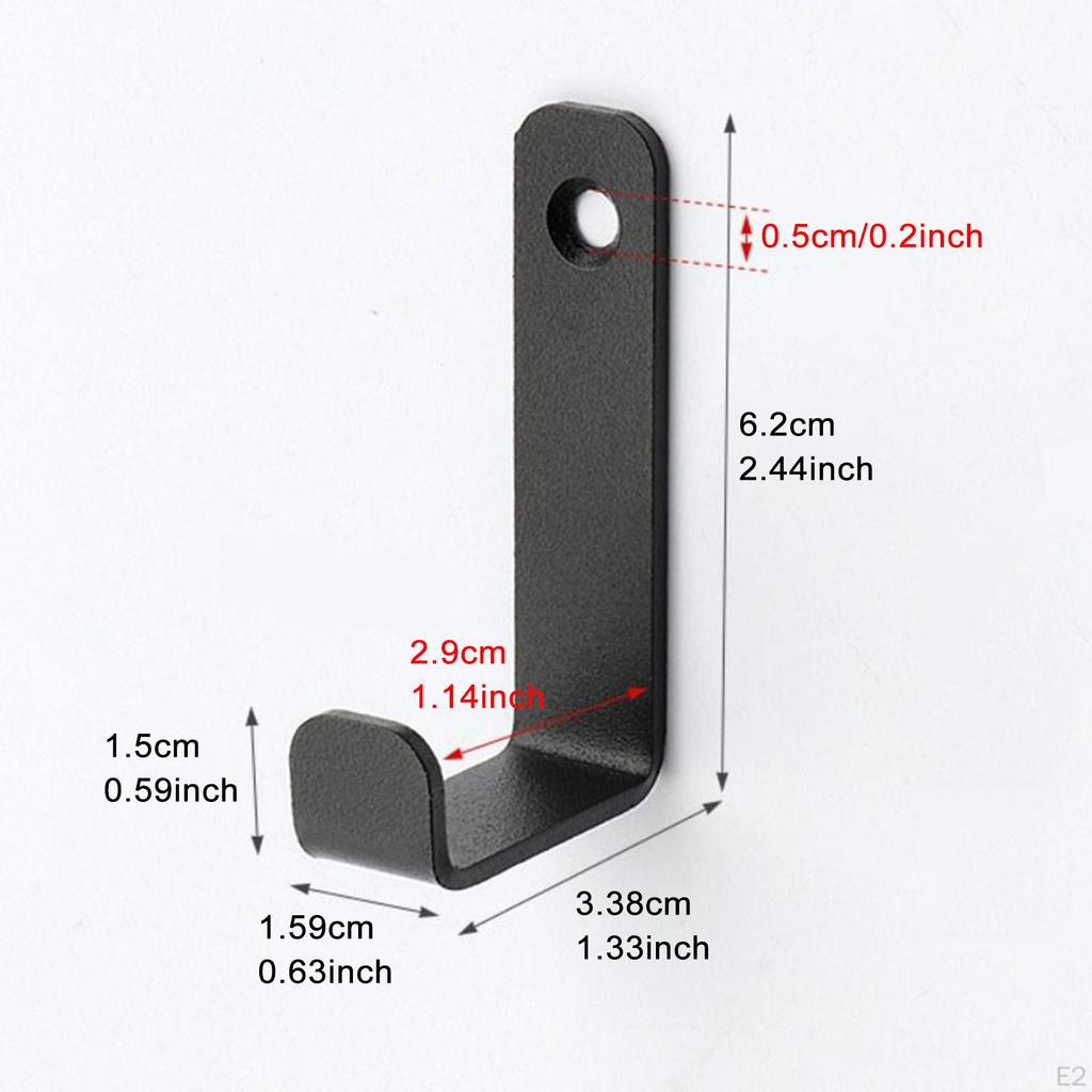 2 Pieces Wall Hook Coat Hanger Easy to Install Multi Purpose Hanging for Entryway Door Storage