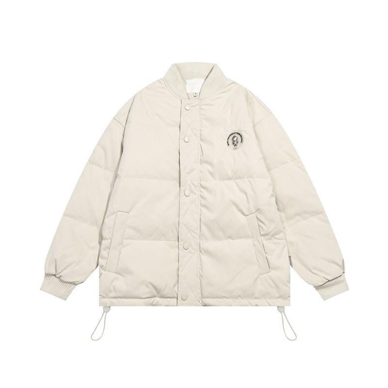 

Свободная корейская версия одежды для хлеба, студенческая бейсбольная куртка, хлопковое пальто XL бежевый