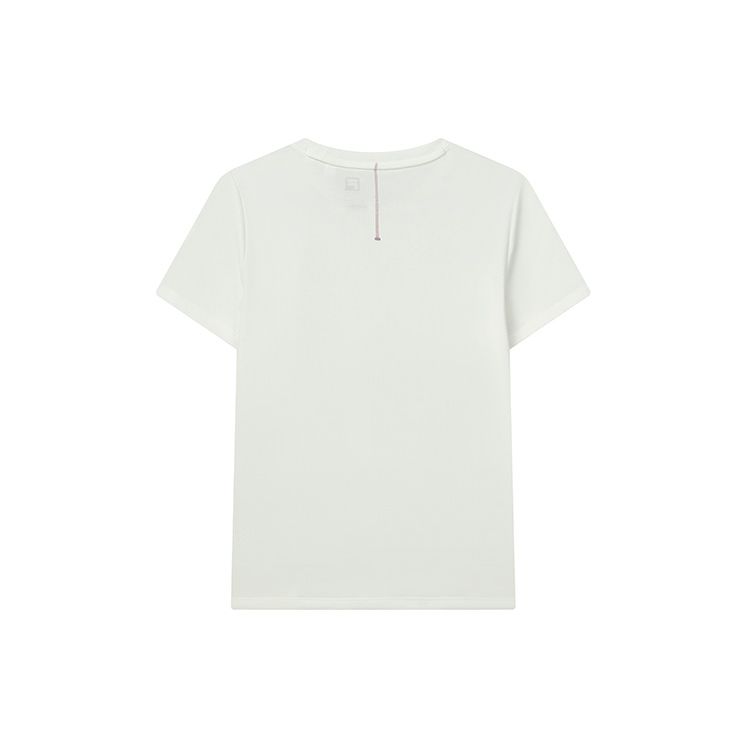 Fila Athletics Sorona Fashion Solid Color Casual Sports Round Neck High Elastic Short Sleeve T-Shirt Women T-Shirts White A11W221110FWT