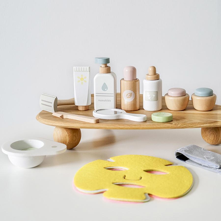 Girls Pretend Play Kid Make Up Beautiful Makeup Set Hairdressing Simulation Wooden Toy For Girls Children Dressing Cosmetic