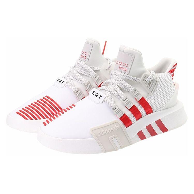 Adidas Originals Eqt Bask Adv Round Toe Lace-Up Slip-Resistant Durable Breathable Low-Top Lifestyle Casual Shoes Unisex sneakers White Red Gray FW4250
