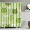 Adorable Frog Daisy Pattern Shower Curtain Green Floral Decor For Bathroom Waterproof Fabric Perfect Gift Idea For Kids Adults A
