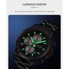 Luxury Men's Watches Stainless Steel Luminous Waterproof Men Wristwatch Chronograph Date Quartz Stylish Man Watch Reloj