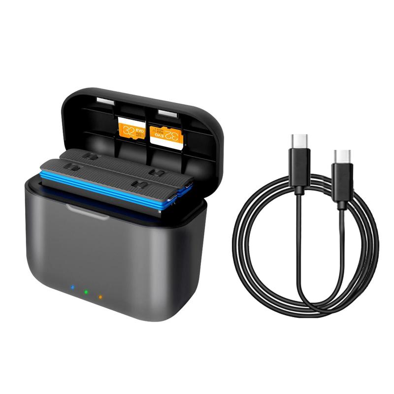 Úložné pouzdro nabíječky baterií Rozbočovač pro rychlé nabíjení Krabice nabíjecích baterií Kompatibilní pro Insta360 X3