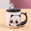 Cartoon Keramische Leuke Kat Mokken met Lepel Creatieve Kattenpoot Mok Koffie Thee Melk Havermout Kop Grote Capaciteit Dieren Bekers Grappig Cadeau