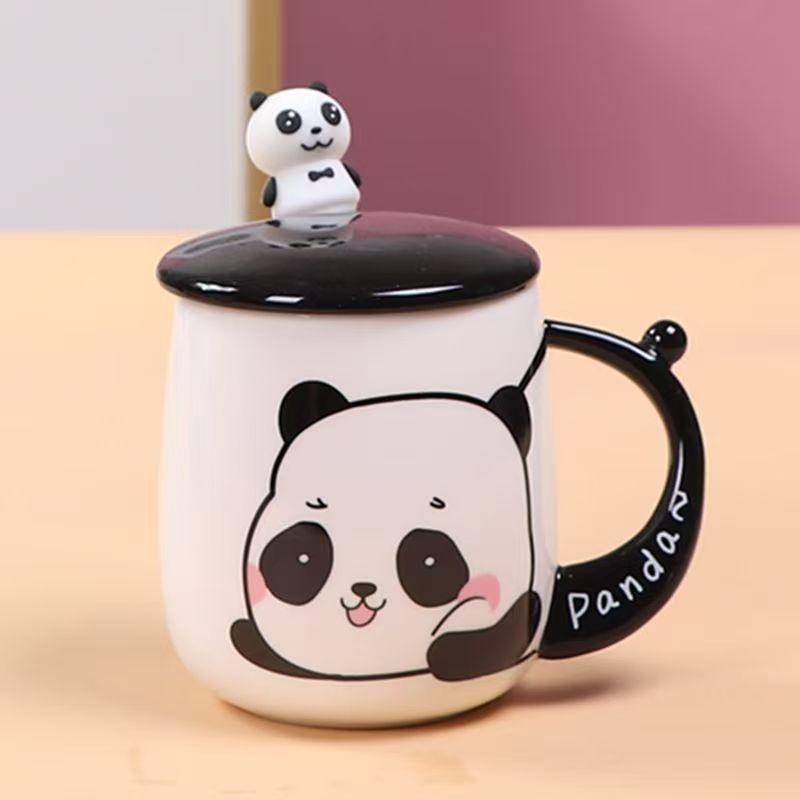 Cartoon Keramische Leuke Kat Mokken met Lepel Creatieve Kattenpoot Mok Koffie Thee Melk Havermout Kop Grote Capaciteit Dieren Bekers Grappig Cadeau