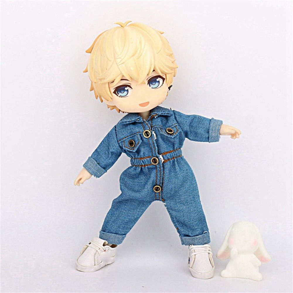 Fashion For 1/12Bjd Doll Gift Toys Obitsu11 Doll Accessories Doll Clothes Doll Overalls Denim Pants